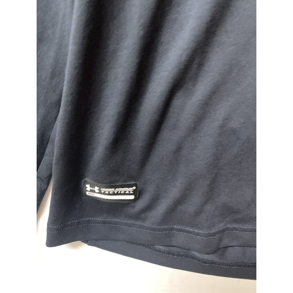 Under Armour HeatGear Tactical Tech Long Sleeve T Shirt Black Men's Size Large - Picture 2 of 8